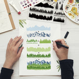 Craspire PVC Plastic Stamps, for DIY Scrapbooking, Photo Album Decorative, Cards Making, Stamp Sheets, Mountain Pattern, 160x110x3mm