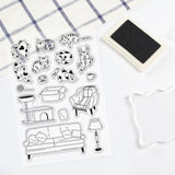Craspire PVC Plastic Stamps, for DIY Scrapbooking, Photo Album Decorative, Cards Making, Stamp Sheets, Cat Pattern, 160x110x3mm