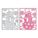 CRASPIRE Metal Snowman Cutting Dies Christmas Winter Stencil Template for Scrapbook Embossing Album Paper Card Craft Festival Decor, Matte Platinum