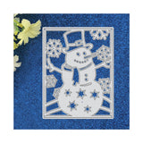 CRASPIRE Metal Snowman Cutting Dies Christmas Winter Stencil Template for Scrapbook Embossing Album Paper Card Craft Festival Decor, Matte Platinum