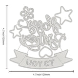 CRASPIRE Carbon Steel Cutting Dies Stencils, for DIY Scrapbooking/Photo Album, Decorative Embossing DIY Paper Card, Birthday Themed Pattern, 12x12x0.08cm