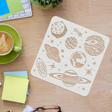 Planets Galaxy Drawing Painting Stencils Templates (11.8x11.8inch) Plastic Planetary Stencils Decoration Square Star Stencils for Painting on Wood, Floor, Wall and Fabric