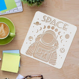 Astronaut Stencils (11.8x11.8inch) Space Theme Drawing Painting Stencils Templates Planet and Mooon, Star Drawing Stencil for Painting on Wood, Floor, Wall, Fabri