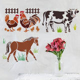 CRASPIRE Plastic Drawing Painting Stencils Templates Sets, Animal Pattern, 29.7x21cm, 9pcs/set