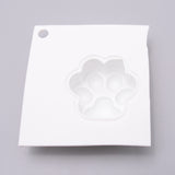 2 pc DIY Cat Paw Silicone Molds, For DIY Cake Decoration, Chocolate, Candy, Soap Making, White, 91x84x29mm, Inner Diameter: 47.5x44mm