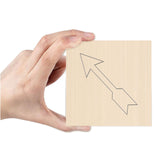 CRASPIRE Wood Cutting Dies, with Steel, for DIY Scrapbooking/Photo Album, Decorative Embossing DIY Paper Card, Arrow Pattern, Matte Platinum Color, 80x80x24mm