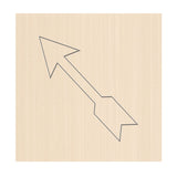 CRASPIRE Wood Cutting Dies, with Steel, for DIY Scrapbooking/Photo Album, Decorative Embossing DIY Paper Card, Arrow Pattern, Matte Platinum Color, 80x80x24mm