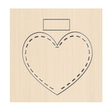 CRASPIRE Wood Cutting Dies, with Steel, for DIY Scrapbooking/Photo Album, Decorative Embossing DIY Paper Card, Heart Pattern, 80x80x24mm
