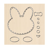 CRASPIRE Wood Cutting Dies, with Steel, for DIY Scrapbooking/Photo Album, Decorative Embossing DIY Paper Card, Rabbit Pattern, 4x4 inch(10x10cm)