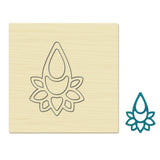 CRASPIRE Wood Cutting Dies, with Steel, for DIY Scrapbooking/Photo Album, Decorative Embossing DIY Paper Card, Lotus Pattern, 10x10cm