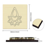 CRASPIRE Wood Cutting Dies, with Steel, for DIY Scrapbooking/Photo Album, Decorative Embossing DIY Paper Card, Lotus Pattern, 10x10cm