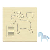 CRASPIRE Wood Cutting Dies, with Steel, for DIY Scrapbooking/Photo Album, Decorative Embossing DIY Paper Card, Horse Pattern, 15x15cm
