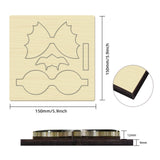CRASPIRE Wood Cutting Dies, with Steel, for DIY Scrapbooking/Photo Album, Decorative Embossing DIY Paper Card, Butterfly Pattern, 15x15cm
