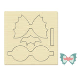 CRASPIRE Wood Cutting Dies, with Steel, for DIY Scrapbooking/Photo Album, Decorative Embossing DIY Paper Card, Butterfly Pattern, 15x15cm