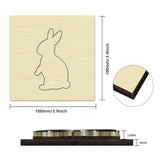 CRASPIRE Wood Cutting Dies, with Steel, for DIY Scrapbooking/Photo Album, Decorative Embossing DIY Paper Card, Rabbit Pattern, 10x10cm