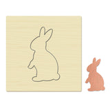 CRASPIRE Wood Cutting Dies, with Steel, for DIY Scrapbooking/Photo Album, Decorative Embossing DIY Paper Card, Rabbit Pattern, 10x10cm