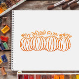 CRASPIRE Plastic Drawing Painting Stencils Templates, Rectangle, Pumpkin Pattern, 297x210mm
