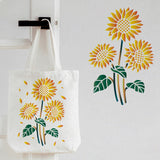 CRASPIRE Plastic Drawing Painting Stencils Templates, Rectangle, Sunflower Pattern, 297x210mm