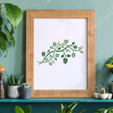 CRASPIRE Plastic Drawing Painting Stencils Templates, Rectangle, Leaf Pattern, 297x210mm