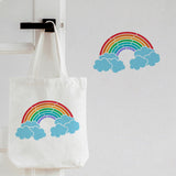 CRASPIRE Plastic Drawing Painting Stencils Templates, Rectangle, Rainbow Pattern, 297x210mm