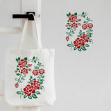 CRASPIRE Plastic Drawing Painting Stencils Templates, Rectangle, Flower Pattern, 297x210mm
