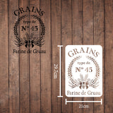 CRASPIRE Plastic Drawing Painting Stencils Templates, Rectangle, Word, 297x210mm