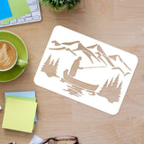 CRASPIRE Plastic Drawing Painting Stencils Templates, Rectangle, Mountain Pattern, 297x210mm