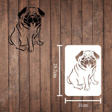 CRASPIRE Plastic Drawing Painting Stencils Templates, Rectangle, Dog Pattern, 297x210mm