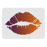 CRASPIRE Plastic Drawing Painting Stencils Templates, Rectangle, Lip Pattern, 297x210mm