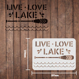 CRASPIRE Plastic Drawing Painting Stencils Templates, Rectangle, Word, 297x210mm