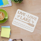 CRASPIRE Plastic Drawing Painting Stencils Templates, Rectangle, Word, 297x210mm