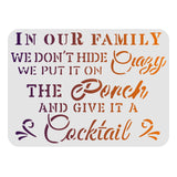 CRASPIRE Plastic Drawing Painting Stencils Templates, Rectangle, Word, 297x210mm