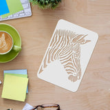 Zebra Drawing Painting Stencils Template 11.8x11.8inch Plastic Stencils Decoration Square Reusable Stencils for Painting on Wood, Floor, Wall and Tile