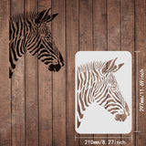 CRASPIRE Plastic Drawing Painting Stencils Templates, Rectangle, Zebra Pattern, 297x210mm