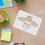 CRASPIRE Plastic Drawing Painting Stencils Templates, Rectangle, Skull Pattern, 297x210mm