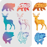 CRASPIRE Plastic Drawing Painting Stencils Templates, Rectangle, Animal Pattern, 297x210mm