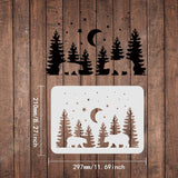 CRASPIRE Plastic Drawing Painting Stencils Templates, Rectangle, Animal Pattern, 297x210mm