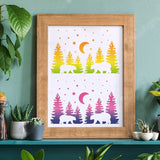 CRASPIRE Plastic Drawing Painting Stencils Templates, Rectangle, Animal Pattern, 297x210mm