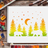 CRASPIRE Plastic Drawing Painting Stencils Templates, Rectangle, Animal Pattern, 297x210mm