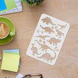 Dinosaurs Stencils Template 8.3x11.7inch Plastic Tyrannosaurus Drawing Painting Stencils Rectangle Prints Pattern Reusable Stencils for Painting on Wood, Floor, Wall and Tile