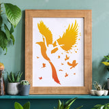 CRASPIRE Plastic Drawing Painting Stencils Templates, Rectangle, Girl Pattern, 297x210mm