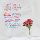 CRASPIRE Plastic Drawing Painting Stencils Templates, Rectangle, Mother's Day Themed Pattern, 297x210mm