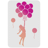 CRASPIRE Plastic Drawing Painting Stencils Templates, Rectangle, Girl Pattern, 297x210mm