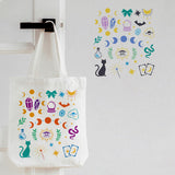 CRASPIRE Plastic Drawing Painting Stencils Templates, Rectangle, Moon Phase Pattern, 297x210mm