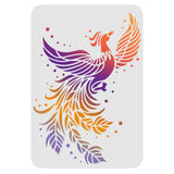 CRASPIRE Plastic Drawing Painting Stencils Templates, Rectangle, Phenix Pattern, 297x210mm