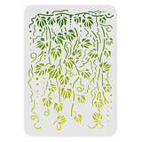 CRASPIRE Plastic Drawing Painting Stencils Templates, Rectangle, Plants Pattern, 297x210mm