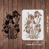 CRASPIRE Plastic Drawing Painting Stencils Templates, Rectangle, Fleur De Lis Pattern, 297x210mm