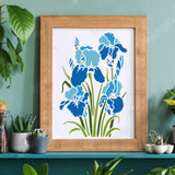 CRASPIRE Plastic Drawing Painting Stencils Templates, Rectangle, Fleur De Lis Pattern, 297x210mm