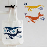 CRASPIRE Plastic Drawing Painting Stencils Templates, Rectangle, Whale Pattern, 297x210mm