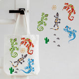 CRASPIRE Plastic Drawing Painting Stencils Templates, Rectangle, Lizard Pattern, 297x210mm